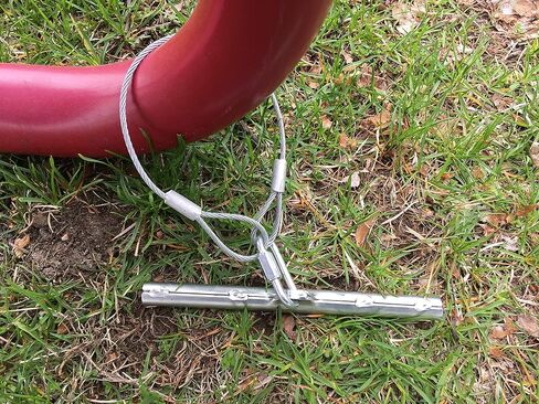 4 in-and-Out Spiral Ground Anchors - 18" Heavy Duty - for securing Canopy, Soccer Goal, Trampoline, Swing Set and More in Saudi Arabia