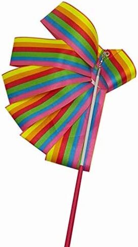 Floratek Dance Ribbon Streamer, 10 Pack 4M Rhythmic Gymnastic Silk Ribbons Wands Rods for Kids Artistic Dancing Baton Twirling in Saudi Arabia