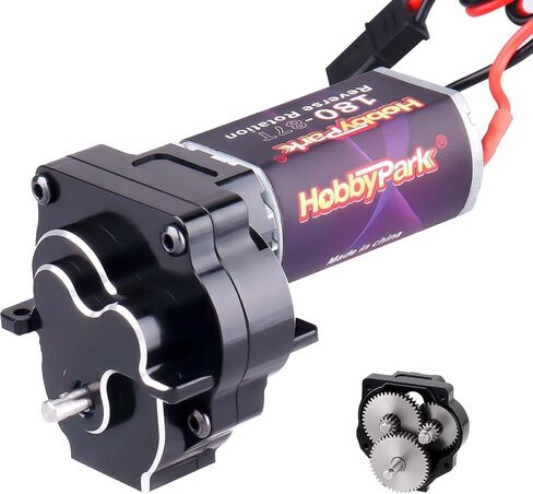 HobbyPark تروس معدنية منخفضة للغاية بنسبة 40.3:1 نسبة 180 مجموعة علبة تروس نقل الحركة المصقولة مع ترس لأجزاء ترقية 1/18 TRX4M (87T) in Saudi Arabia