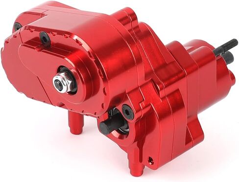ZXYRC Aluminum 1/10 RC Transmission Case Complete Gearbox for Axial Capra 1.9 UTB RC Crawler Car Upgrades (Red) in Saudi Arabia