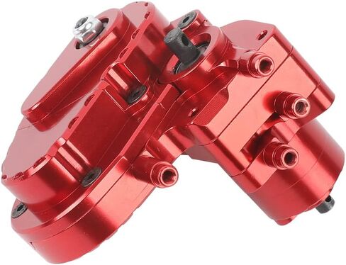 ZXYRC Aluminum 1/10 RC Transmission Case Complete Gearbox for Axial Capra 1.9 UTB RC Crawler Car Upgrades (Red) in Saudi Arabia