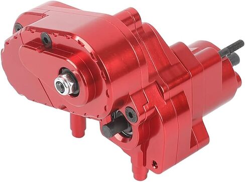 ZXYRC Aluminum 1/10 RC Transmission Case Complete Gearbox for Axial Capra 1.9 UTB RC Crawler Car Upgrades (Red) in Saudi Arabia