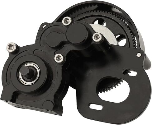 RZXYLRC Full Metal Transmission Assembled Gearbox with Steel Gear Set Compatible with Axial SCX10 I II 1/10 RC Crawler Upgrade Parts,Half Open Shell in Saudi Arabia
