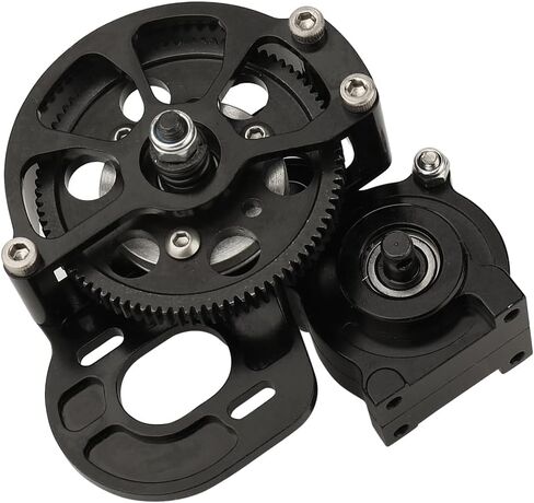 RZXYLRC Full Metal Transmission Assembled Gearbox with Steel Gear Set Compatible with Axial SCX10 I II 1/10 RC Crawler Upgrade Parts,Half Open Shell in Saudi Arabia
