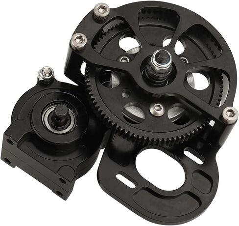 RZXYLRC Full Metal Transmission Assembled Gearbox with Steel Gear Set Compatible with Axial SCX10 I II 1/10 RC Crawler Upgrade Parts,Half Open Shell in Saudi Arabia