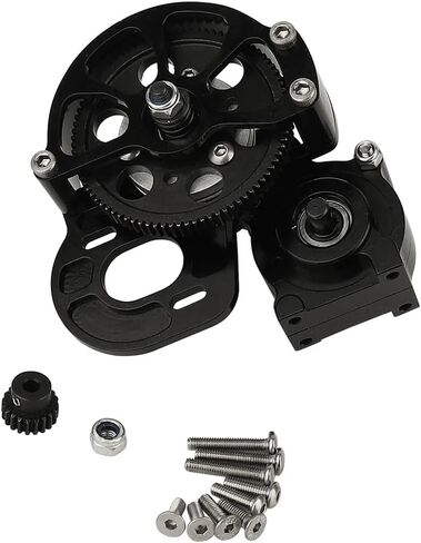 RZXYLRC Full Metal Transmission Assembled Gearbox with Steel Gear Set Compatible with Axial SCX10 I II 1/10 RC Crawler Upgrade Parts,Half Open Shell in Saudi Arabia