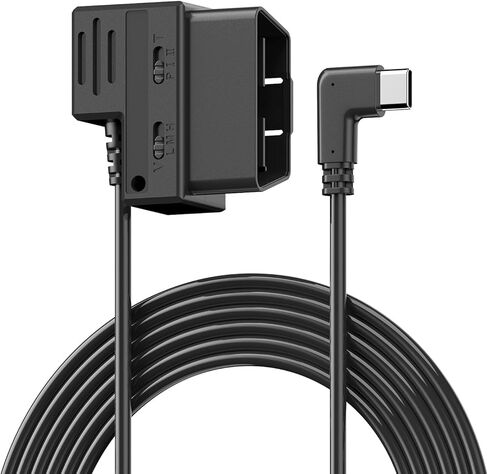 مجموعة الأسلاك الصلبة لكاميرا داش كام، مراقبة وضع ركن السيارة على مدار 24 ساعة، جيروسكوب مدمج ثلاثي المحاور، واجهة OBD، مخرج 3A، واجهة من النوع C، 11.5 قدم، حماية من الجهد المنخفض in Kuwait