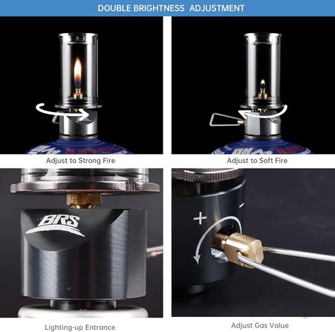 BRS البروبان فانوس مصباح الغاز المحمولة في الهواء الطلق حلم شمعة فانوس التخييم خيمة فانوس الزجاج عباءة فانوس BRS-55 in Kuwait