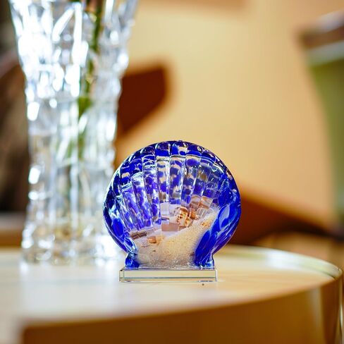 H&D HYALINE & DORA Glass Blown Art Sea Shell Paperweight, Hand Blown Glass Seashell Fish Tank Paperweight Gift in Saudi Arabia