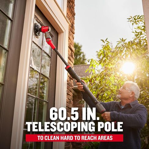 مجموعة أدوات تنظيف الطاقة اللاسلكية 2 في 1 من CRAFTSMAN V20، متعددة الأغراض، تتضمن فرشاة ذات شعيرات، وبطارية 2 أمبير، وشاحن بطارية V20، وعمود تلسكوبي 60.5 بوصة (CMCPS520D1) in Saudi Arabia