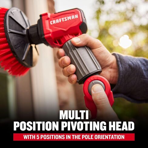 مجموعة أدوات تنظيف الطاقة اللاسلكية 2 في 1 من CRAFTSMAN V20، متعددة الأغراض، تتضمن فرشاة ذات شعيرات، وبطارية 2 أمبير، وشاحن بطارية V20، وعمود تلسكوبي 60.5 بوصة (CMCPS520D1) in Saudi Arabia