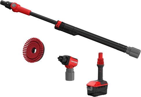 مجموعة أدوات تنظيف الطاقة اللاسلكية 2 في 1 من CRAFTSMAN V20، متعددة الأغراض، تتضمن فرشاة ذات شعيرات، وبطارية 2 أمبير، وشاحن بطارية V20، وعمود تلسكوبي 60.5 بوصة (CMCPS520D1) in Saudi Arabia