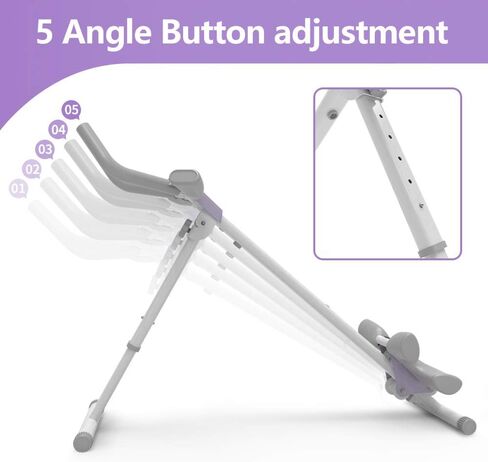 leikefitness Height Adjustable Ab Trainer Abdominal Whole Body Workout Machine Waist Cruncher Core Toner Leg Thighs Buttocks Shaper with LCD Monitor AB9380 in Saudi Arabia