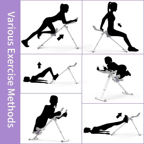 leikefitness Height Adjustable Ab Trainer Abdominal Whole Body Workout Machine Waist Cruncher Core Toner Leg Thighs Buttocks Shaper with LCD Monitor AB9380 in Saudi Arabia