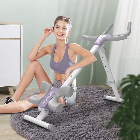 leikefitness Height Adjustable Ab Trainer Abdominal Whole Body Workout Machine Waist Cruncher Core Toner Leg Thighs Buttocks Shaper with LCD Monitor AB9380 in Saudi Arabia