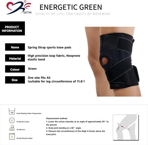 MIR0ESETH New Professional Adjustable Sports knee sleeve, Thickened SBR Core Shock Absorption, 3D Circular Wrap, Designed Specifically for Safe Exercise to Reduce Injuries (Black) in Saudi Arabia