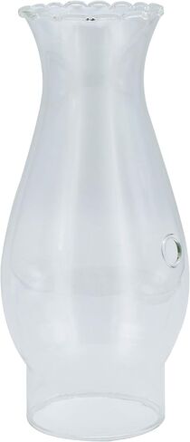 Hyoola Oil Lamp Chimney - Hurricane Lamp Glass Replacement - Crimped Top - 3.5" H - Small in Saudi Arabia