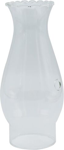Hyoola Oil Lamp Chimney - Hurricane Lamp Glass Replacement - Crimped Top - 3.5" H - Small in Saudi Arabia