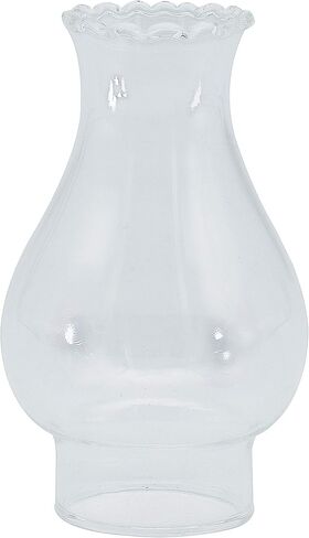 Hyoola Oil Lamp Chimney - Hurricane Lamp Glass Replacement - Crimped Top - 3.5" H - Small in Saudi Arabia