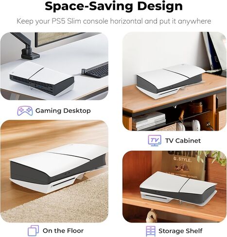 حامل أفقي لألعاب STARTRC لوحدة تحكم PS5 Slim، حامل أكريليك شفاف متوافق مع إصدار قرص Playstation 5 Slim in Kuwait