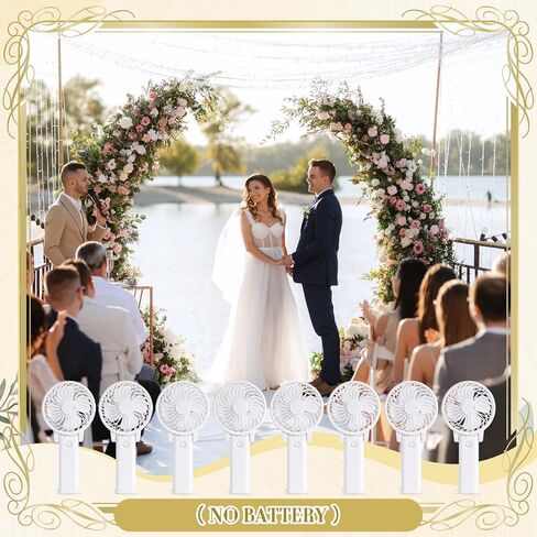 10 Pcs No Battery Portable Handheld Fan Bulk Wedding Fan Personal Hand Held Fan Small Hand Fan Mini Portable Fan for Wedding Bachelorette Party Favor (Classic) in Saudi Arabia