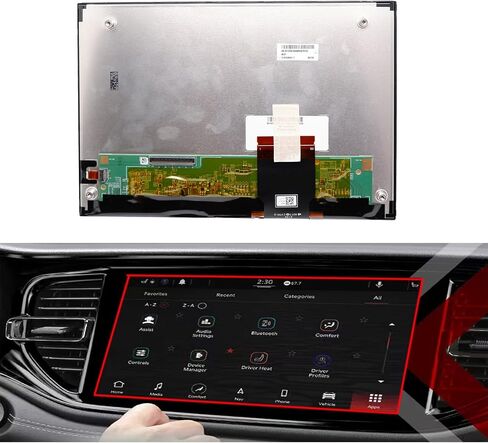 شاشة TepHnf 10.3 بوصة تعمل باللمس شاشة LCD 68433499AG W/O الحافة المركزية المكدس لاستبدال دودج دورانجو 2021-24 على راديو OEM in Saudi Arabia