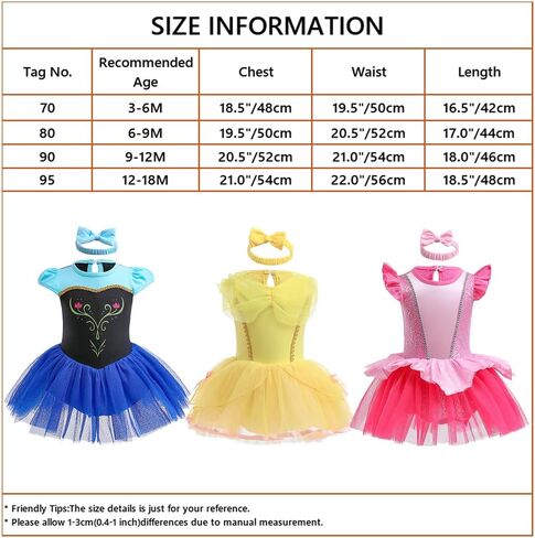 NEWEPIE Baby Girls Halloween Costume Princess Birthday Romper Tutu Dress w/Headband Christmas Party Fancy Outfits in Saudi Arabia