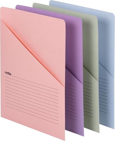 Smead Organized Up Notes Slash File Jacket, Letter Size, Assorted Colors, 12 per Pack (75429) in Saudi Arabia