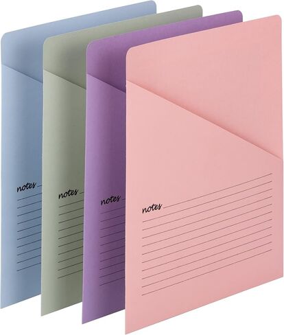 Smead Organized Up Notes Slash File Jacket, Letter Size, Assorted Colors, 12 per Pack (75429) in Saudi Arabia