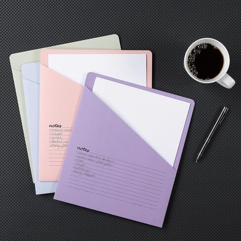 Smead Organized Up Notes Slash File Jacket, Letter Size, Assorted Colors, 12 per Pack (75429) in Saudi Arabia