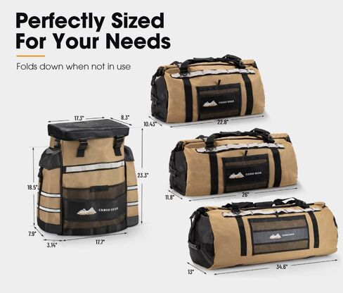 مجموعة حقائب سان هيما المكونة من 4 قطع للمغامرات/الطرق الوعرة - 3 أكياس من القماش الخشن مقاومة للماء (50 لتر/70 لتر/110 لتر) وحقيبة قمامة بإطار احتياطي، حقائب أمتعة شديدة التحمل للسفر والصيد والتخييم ومقاومة للعواصف in Kuwait