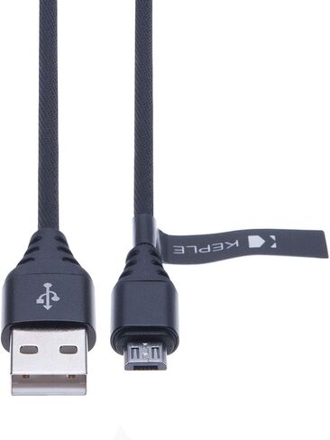 Keple Micro USB Cable | Fast Charging Cable Quick Charge Nylon Braided Charger Data Sync Lead for Game Controllers PS4, PS3 / Xbox One, One S, One X, Elite Controller | USB B High Speed Leads 1.5ft in Saudi Arabia