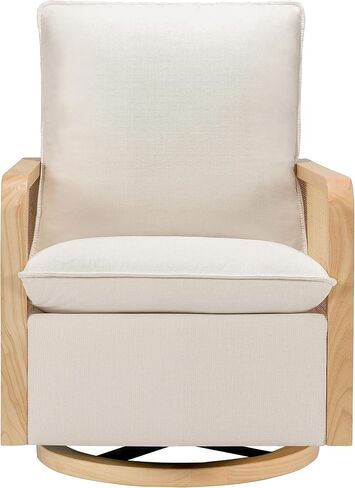 Babyletto Sumba طائرة شراعية دوارة مع قصب في كريم الأداء، نسيج صديق للبيئة وقاعدة خشبية خفيفة، طارد للماء ومقاوم للبقع، Greenguard Gold وCertiPUR-US معتمد in Kuwait