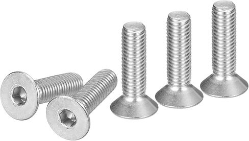 M8-1.25 x 25mm Flat Head Socket Cap Screws, 20 Pack 304 Stainless Steel Hex Socket Flat Head Screws, Full Thread, Countersunk Bolts in Kuwait