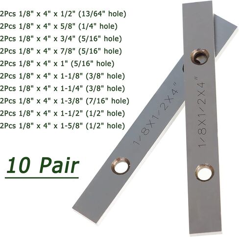 Timunr 10 Pair 1/8 x 4 Machinist Parallel Block Tool Set, 0.0002 Parallelism 1/2 to 1-5/8 Alloy Steel Accuracy Matched Parallel Bar in Saudi Arabia