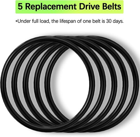 5 Packs of Rock Tumbler Replacement Belts, 78 * 4mm, Black in Saudi Arabia