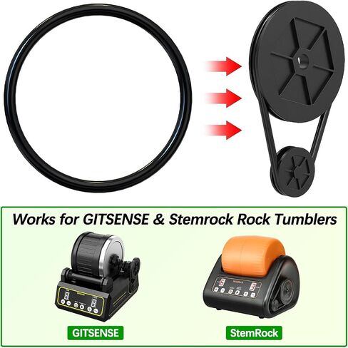 5 Packs of Rock Tumbler Replacement Belts, 78 * 4mm, Black in Saudi Arabia