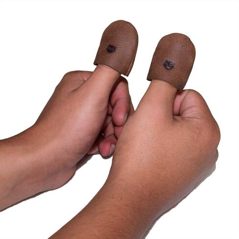 Hide & Drink, Set of 2 Thimbles, Finger Protector, Sewing Thimble, Hand Applique & EPP, Quilting Embroidery, Handcraft Accessories, Full Grain Leather, Handmade, Bourbon Brown in Saudi Arabia