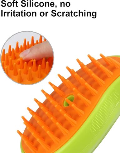 فرشاة البخار للقطط من AUZOSL - أداة العناية بالقطط للعناية بالحيوانات الأليفة بالبخار، فرشاة البخار للقطط، فرشاة البخار للقطط، فرشاة بخار للقطط سهلة وفعالة، قل وداعًا للتساقط مع فرشاة البخار AUZOSL للقطط in Kuwait