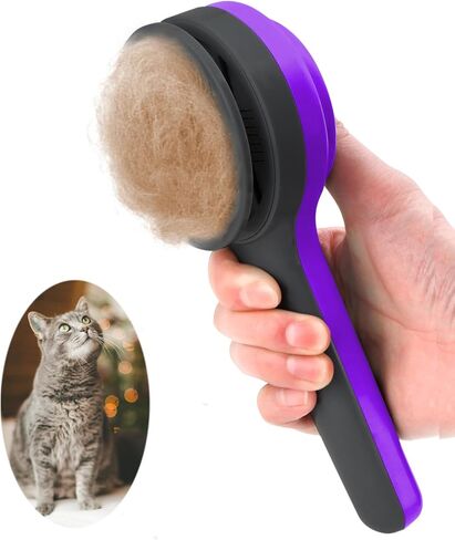 Cat Brush, Cats Grooming Self-Cleaning Brush for Indoor Cats Slicker Brushes for Dogs Short Long Hair Pets Shedding Easy Remove Kittens Cats Loose Undercoat Combs in Kuwait