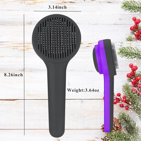 Cat Brush, Cats Grooming Self-Cleaning Brush for Indoor Cats Slicker Brushes for Dogs Short Long Hair Pets Shedding Easy Remove Kittens Cats Loose Undercoat Combs in Kuwait