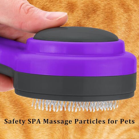 Cat Brush, Cats Grooming Self-Cleaning Brush for Indoor Cats Slicker Brushes for Dogs Short Long Hair Pets Shedding Easy Remove Kittens Cats Loose Undercoat Combs in Kuwait