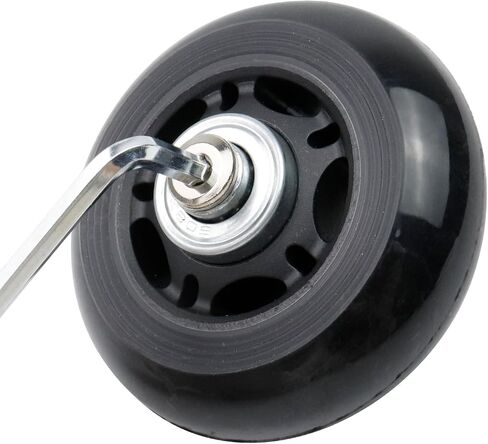 Woogim 2 Pcs 2 Inch Luggage Suitcase Replacement Wheels for Scooter Replacement Wheels Plastic PVC Caster Wheels Black in Saudi Arabia