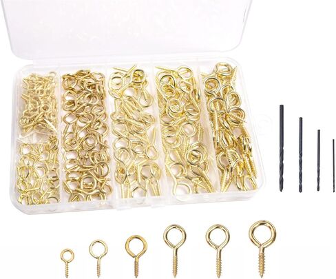 Mariyandh 100PCS 0.59 inches Black Eye Hooks Screw Metal Eye Hooks Small Eyelet Screws(0#,100PCS) in Saudi Arabia