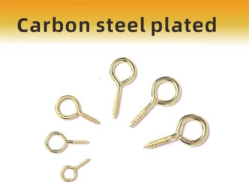 Mariyandh 100PCS 0.59 inches Black Eye Hooks Screw Metal Eye Hooks Small Eyelet Screws(0#,100PCS) in Saudi Arabia