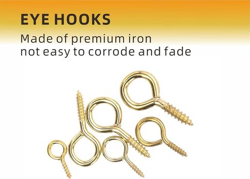 Mariyandh 100PCS 0.59 inches Black Eye Hooks Screw Metal Eye Hooks Small Eyelet Screws(0#,100PCS) in Saudi Arabia