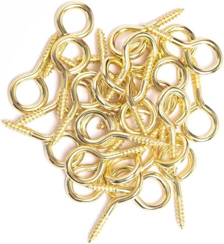 Mariyandh 100PCS 0.59 inches Black Eye Hooks Screw Metal Eye Hooks Small Eyelet Screws(0#,100PCS) in Saudi Arabia
