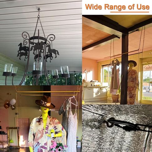 teziicus 8 حزم 3.2 بوصة عيون لولبية سوداء، برغي خطافات للعين في الخدمة الشاقة، مسمار للعين، حلقة براغي طويلة للعين، خطافات متأرجحة لحامل الأرجوحة، كرسي متأرجح، اليوغا، داخلي وخارجي، براغي ذاتية التنصت... in Kuwait