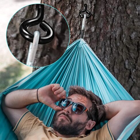 teziicus 8 حزم 3.2 بوصة عيون لولبية سوداء، برغي خطافات للعين في الخدمة الشاقة، مسمار للعين، حلقة براغي طويلة للعين، خطافات متأرجحة لحامل الأرجوحة، كرسي متأرجح، اليوغا، داخلي وخارجي، براغي ذاتية التنصت... in Kuwait