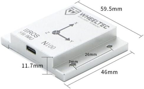 وحدة الملاحة بالقصور الذاتي من youyeetoo WHEELTEC N100 مع غلاف معدني - 9 محاور AHRS/جيروسكوب، تردد إخراج 400 هرتز، TTL/CAN/RS485 يدعم ROS للروبوت/الطائرة بدون طيار in Kuwait